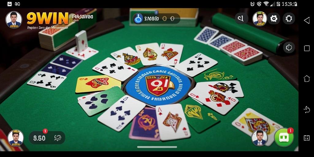 Tampilan gameplay seru dalam permainan Gaple 9WIN.