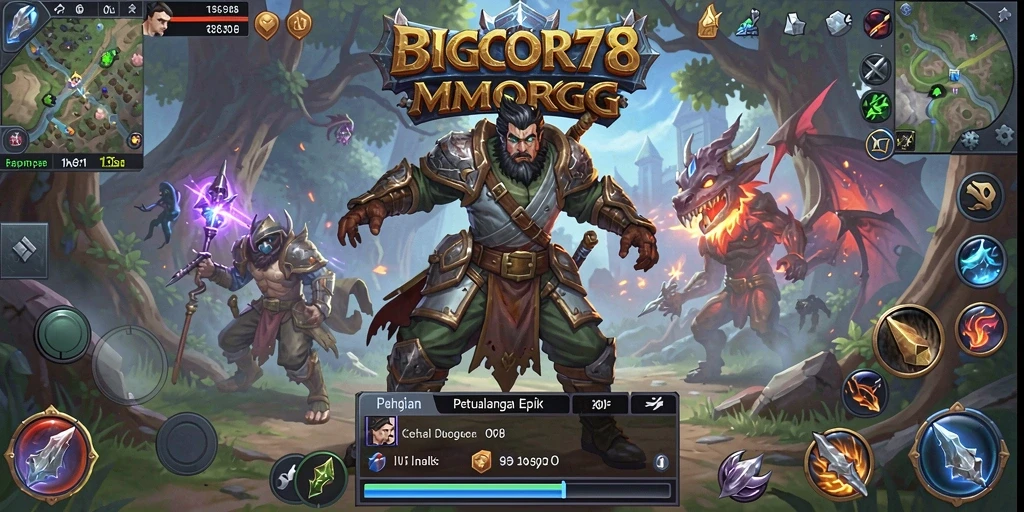 Gameplay MMORPG BIGCOR78 yang seru dan penuh aksi.