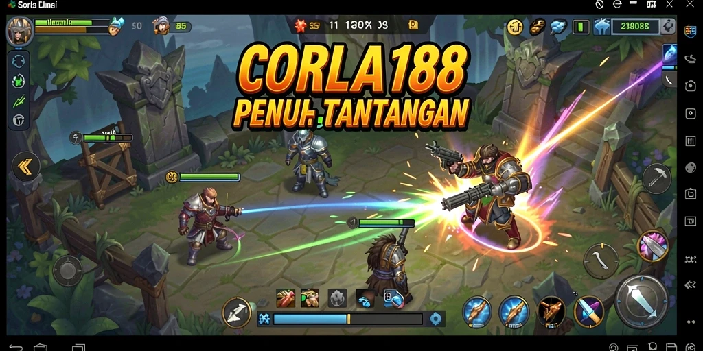 Tangkapan layar gameplay <strong>CORLA188</strong> menampilkan pertempuran strategi yang mendebarkan.