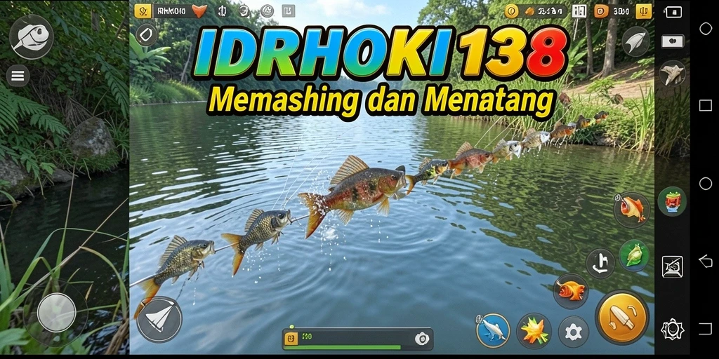 Tampilan gameplay <strong>IDRHOKI138</strong> yang menampilkan aksi memancing yang seru.