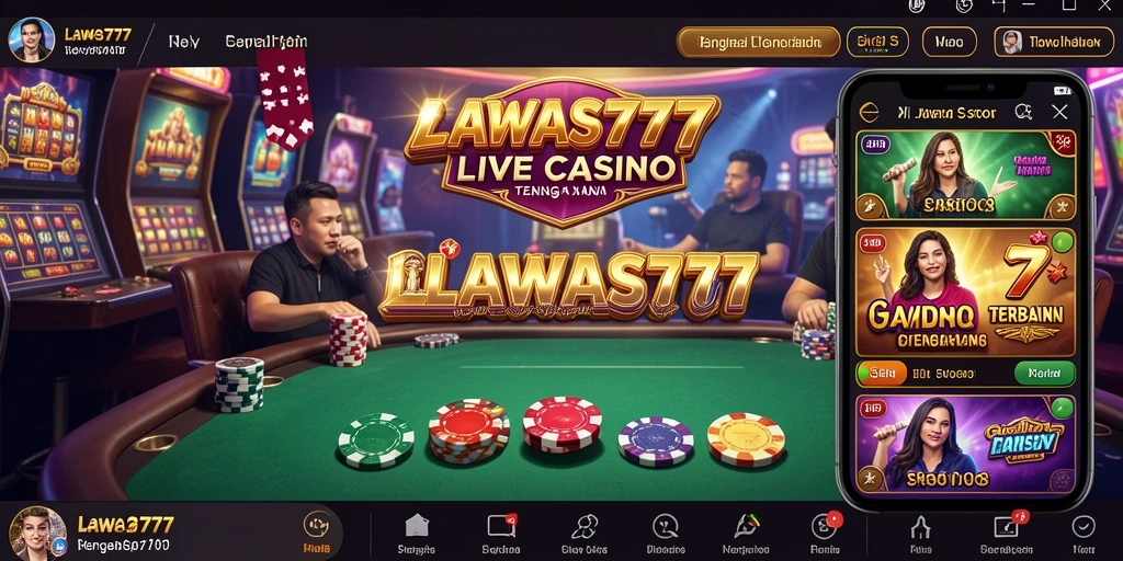 Tampilan permainan Live Casino di LAWAS777 yang mengesankan.