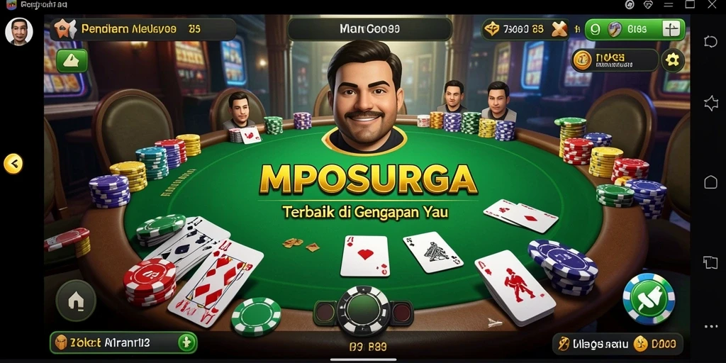 Tampilan gameplay Poker yang menegangkan di MPOSURGA.