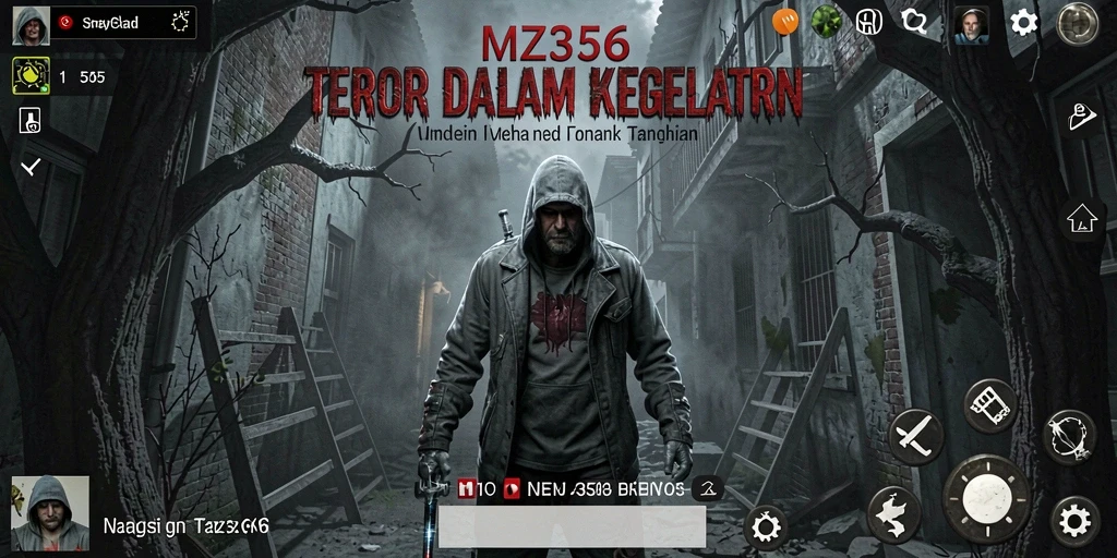 Tampilan gameplay menegangkan MZ356 saat menjelajahi kegelapan.