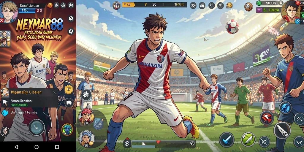 Tangkapan layar utama NEYMAR88 menampilkan momen seru gameplay Anime.