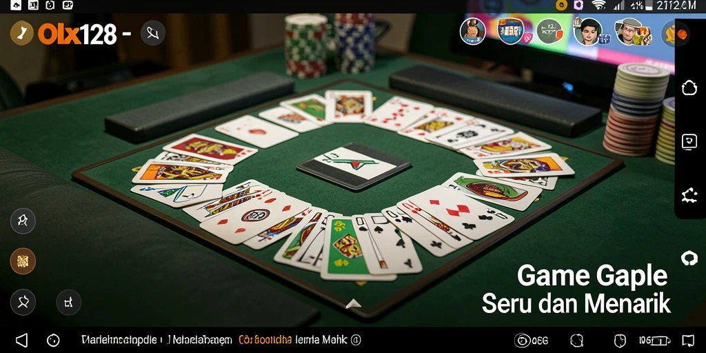Tampilan seru gameplay Gaple di OLX128.