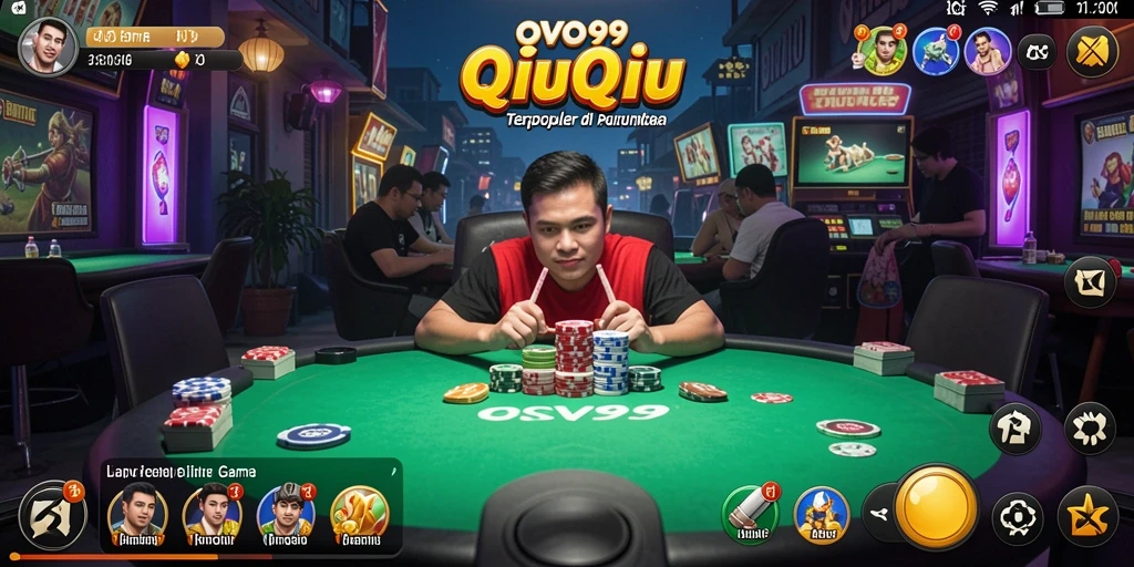 Tampilan permainan QiuQiu yang mendebarkan di OVO99.
