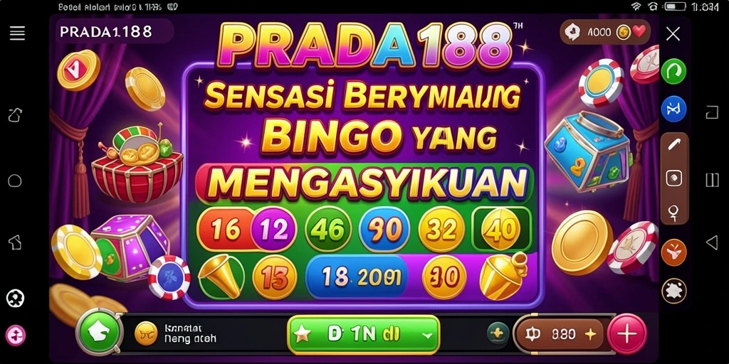 Tampilan menarik dari permainan Bingo di PRADA188.