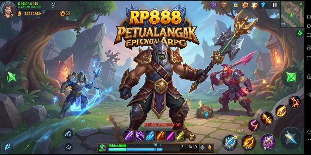 Tampilan petualangan menakjubkan dalam gameplay ARPG.