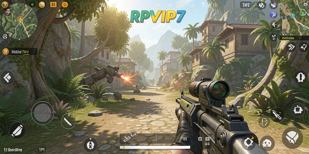 Tampilan gameplay mendebarkan dalam RPVIP7 saat pertempuran terjadi.