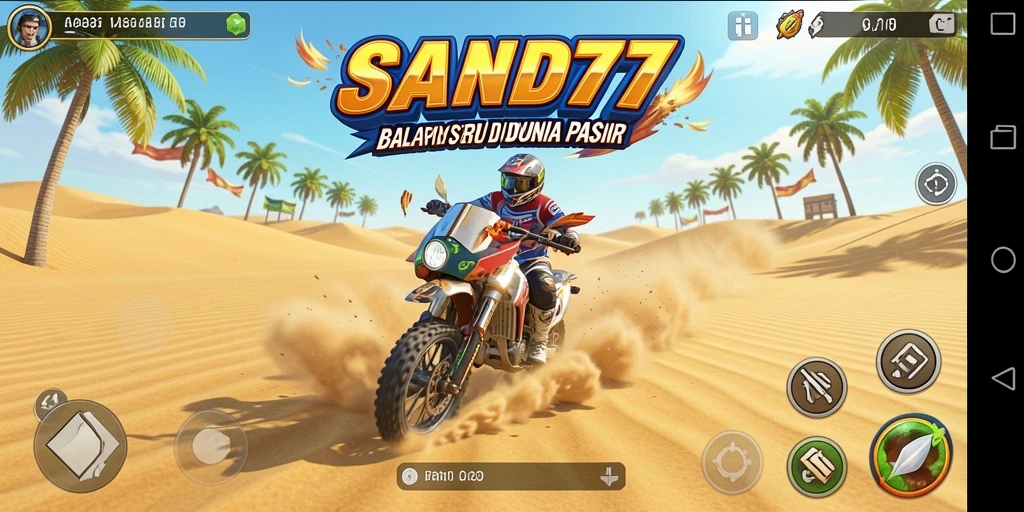 Gameplay seru SAND77 di balapan pasir yang menegangkan.