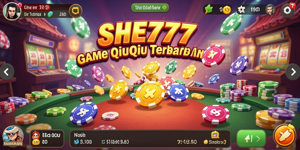 Gameplay seru dalam SHE777 yang menampilkan kartu QiuQiu.