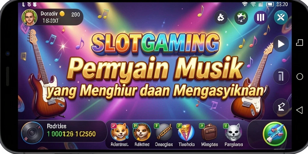 Screenshot utama SLOTGAMING menampilkan gameplay yang penuh dengan musik dan keseruan.