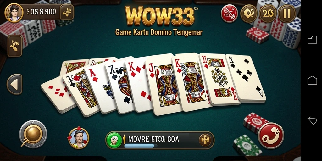 Tampilan seru dari gameplay Domino yang menghibur.