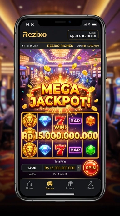 Tampilan utama aplikasi rezixo yang sederhana dan menarik.